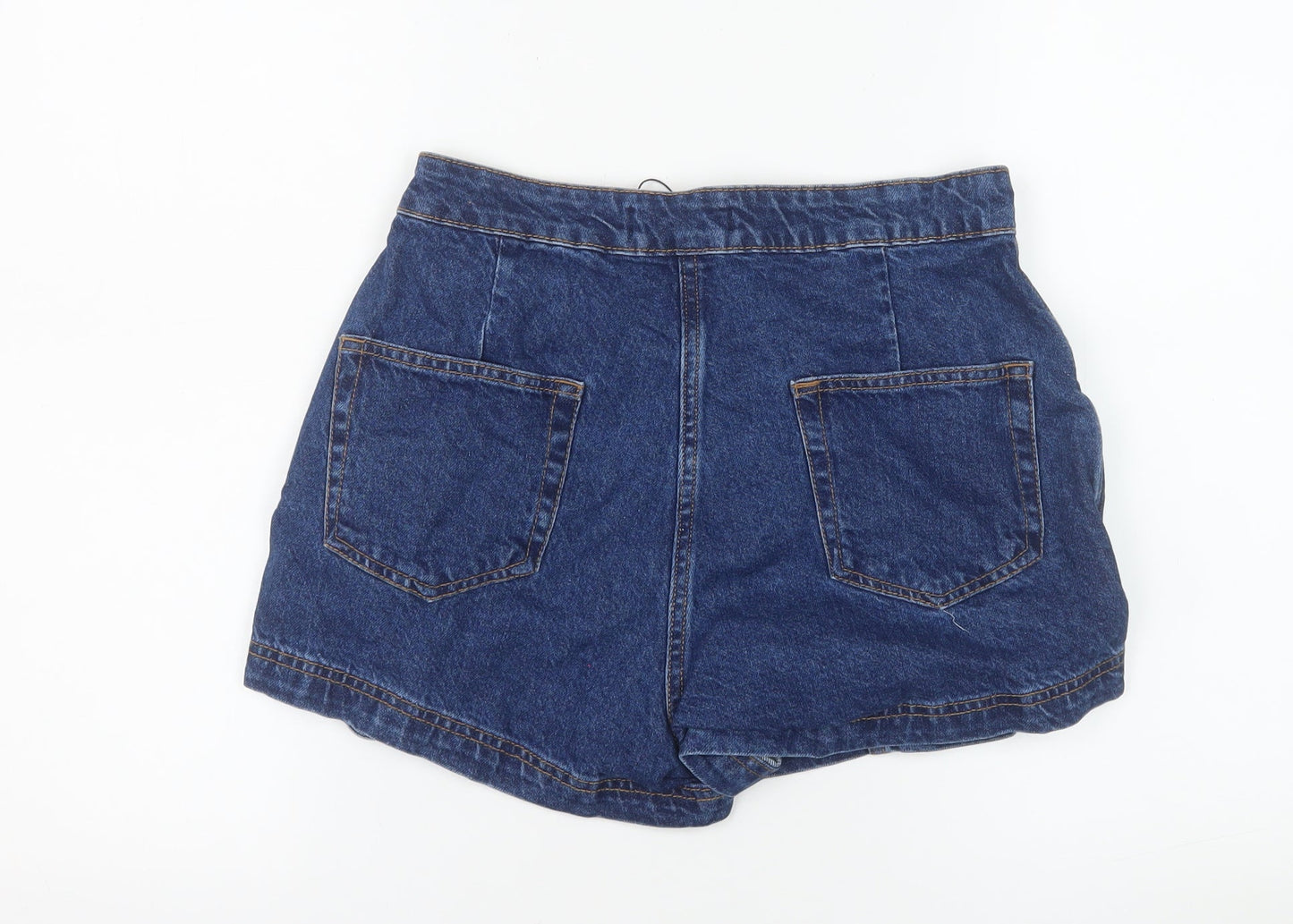 Denim Co Women Blue Cotton Wrap Skort Size 8 Short Denim Casual