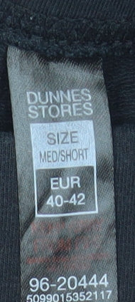 Dunnes Stores Women's Black Cotton Stretch Ankle Leggings Size 12