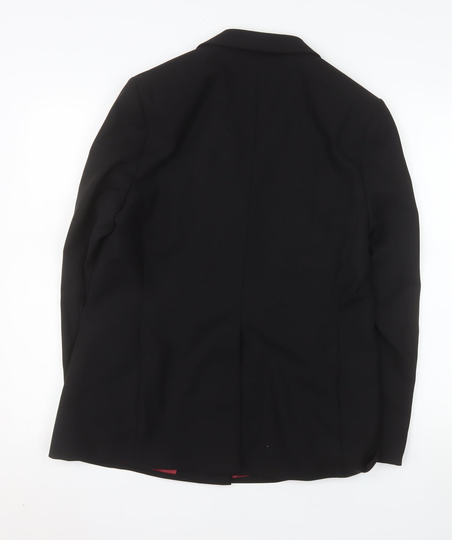 Marks and Spencer Women Black Wool Double-Breasted Blazer UK 14