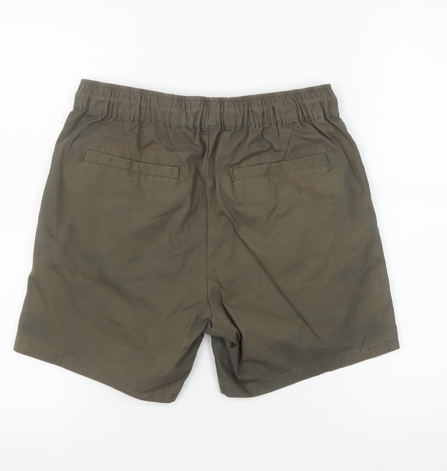 ASOS DESIGN Men's Green XS Chino Shorts with Elastic Waist