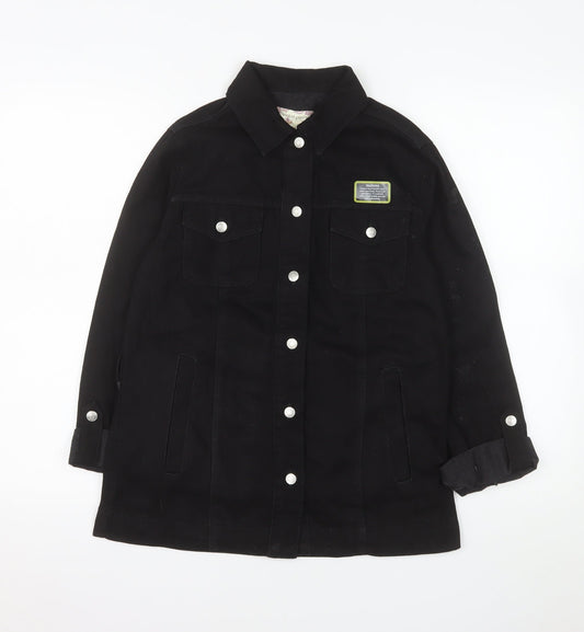 Band of Gypsies Women's Black Cotton Button Jacket Size 6