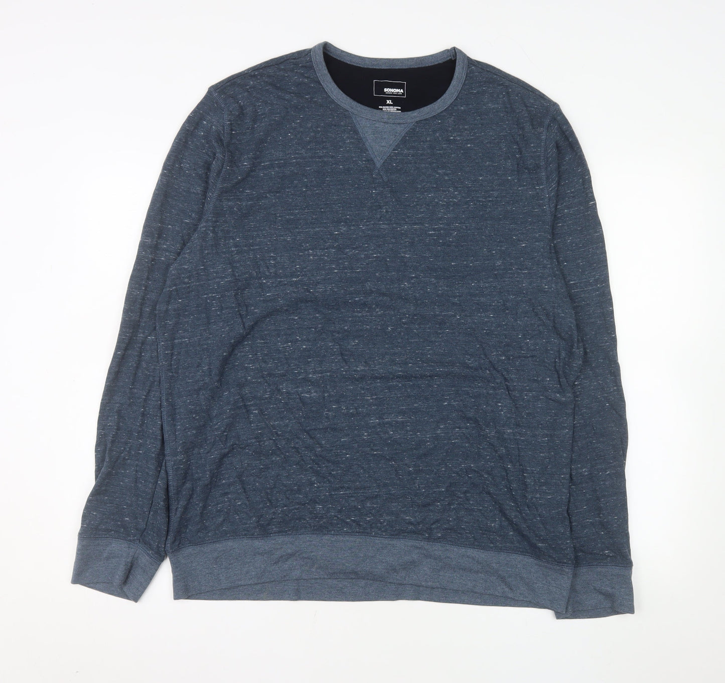 Sonoma Men's Blue Long Sleeve Crew Neck Casual Top XL