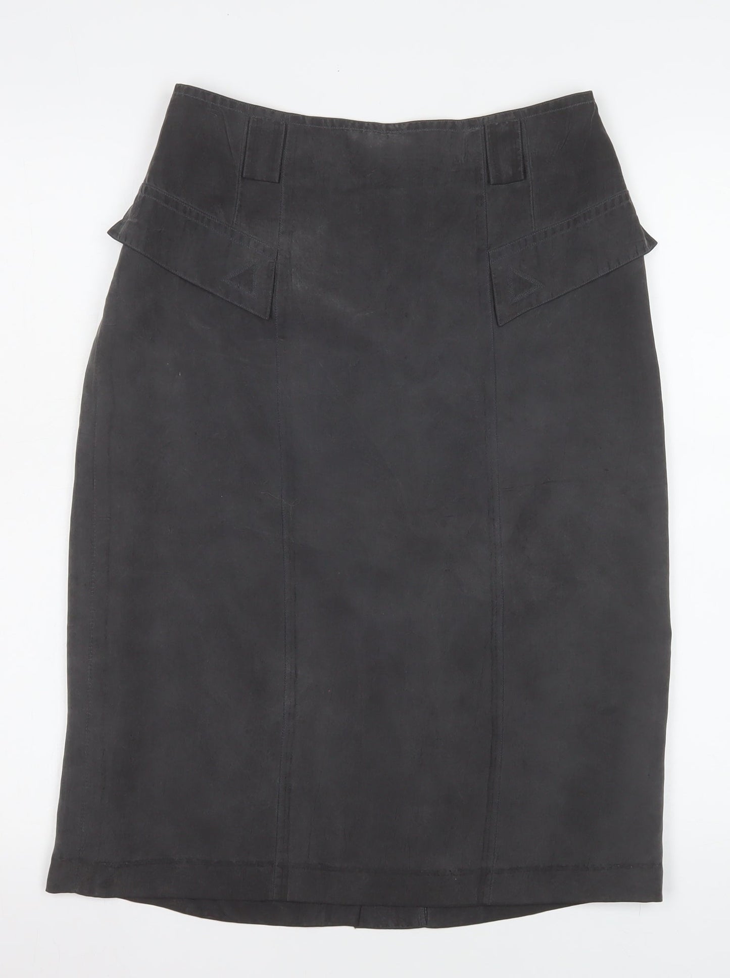 Gerry Weber Women’s Black Leather Pencil Skirt Size 10