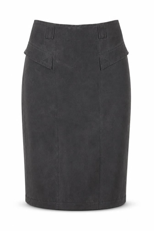 Gerry Weber Women’s Black Leather Pencil Skirt Size 10