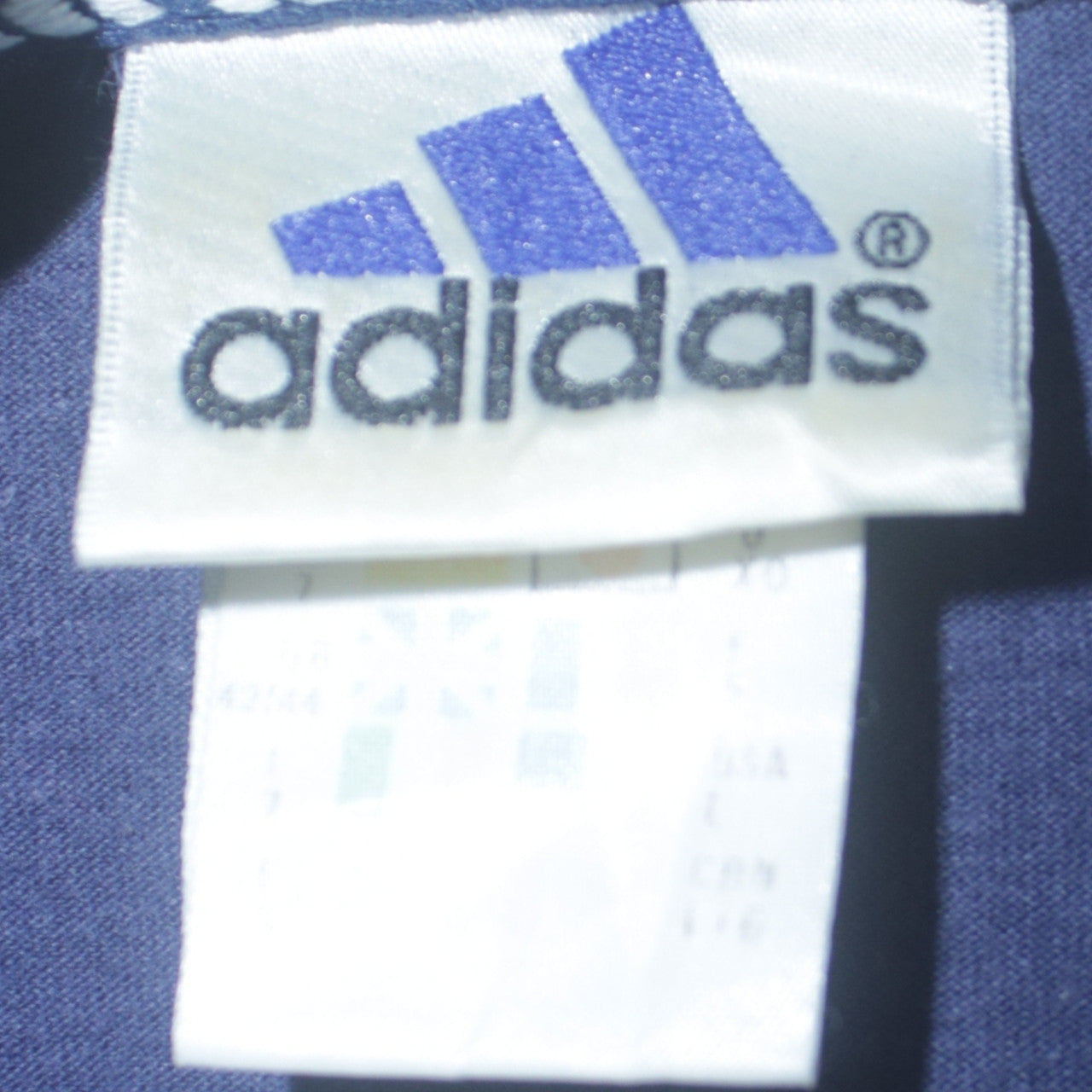 Adidas Men Blue Crew Neck Short Sleeve Cotton T-Shirt Size L