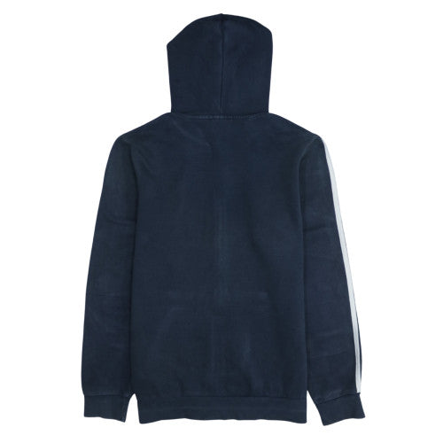 Adidas Women's Navy Full Zip Hoodie Size M - Classic 3 Stripe Design