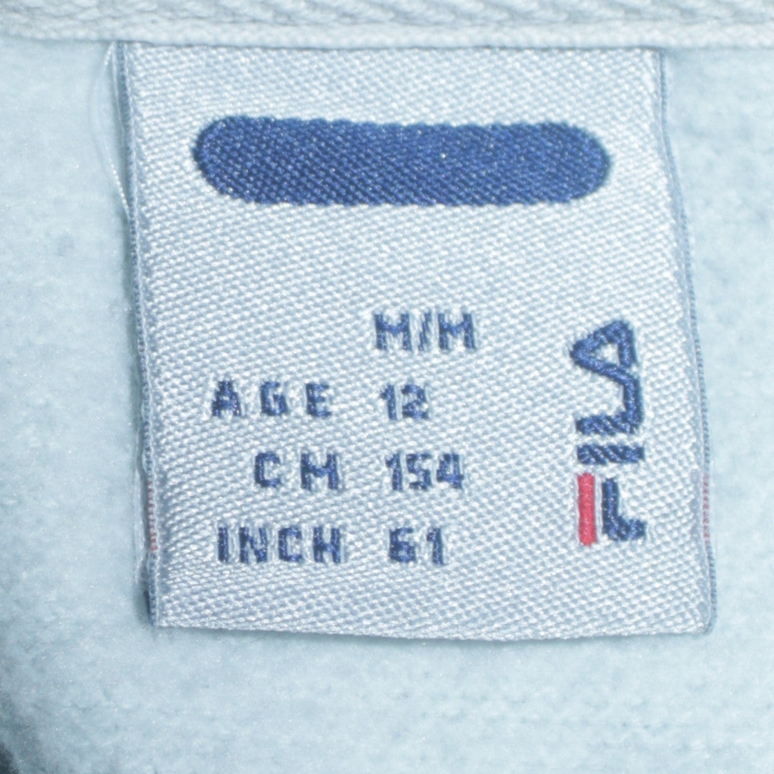FILA Boys White Logo Pullover Sweatshirt Age 12 Regular Fit Crew Neck