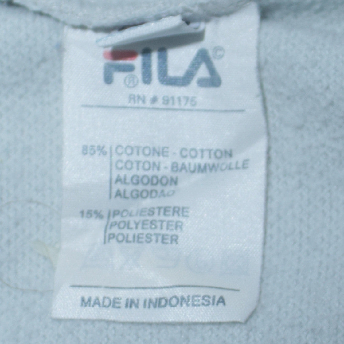FILA Boys White Logo Pullover Sweatshirt Age 12 Regular Fit Crew Neck