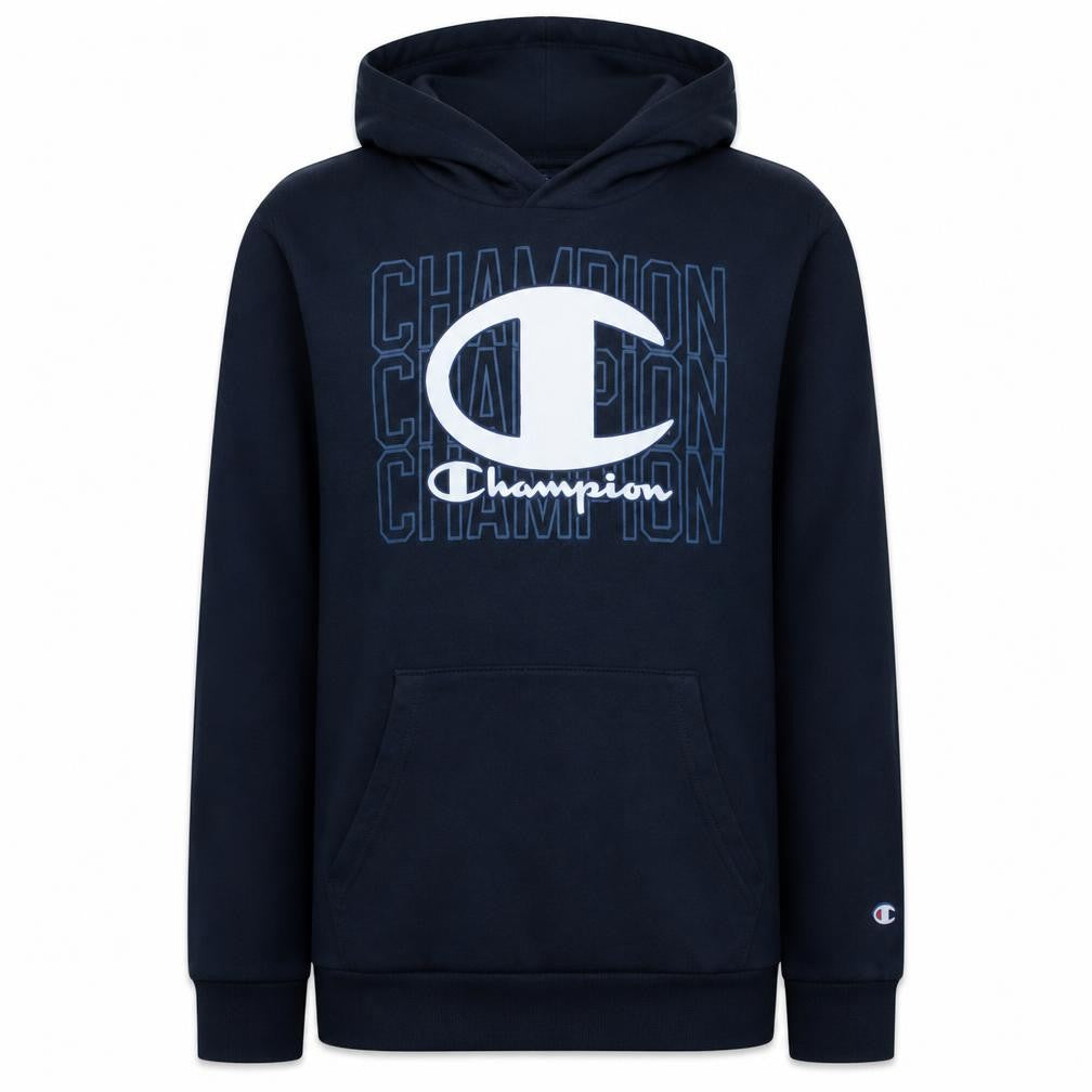 Champion Boys Black Pullover Hoodie 13-14 Years Logo Graphic Sweatshirt