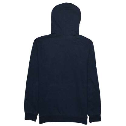 Brand and care label for Champion boys’ black pullover hoodie 13-14 years logo graphic sweatshirt
