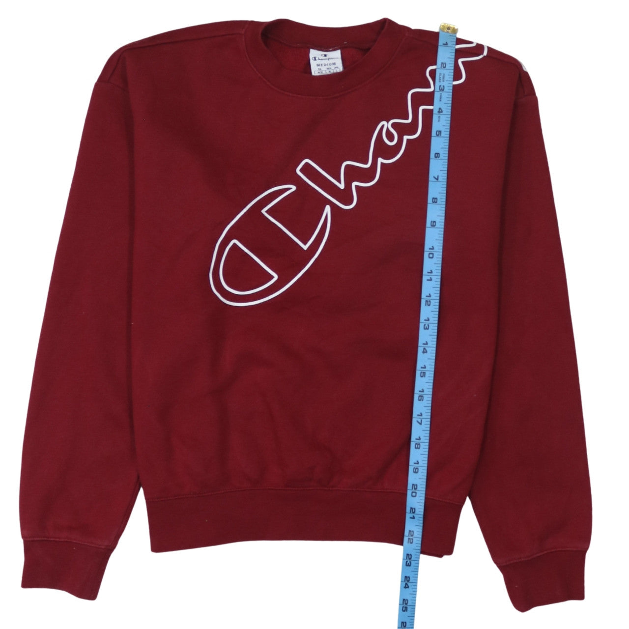 Champion Womens Red Crew Neck Pullover Sweatshirt Medium