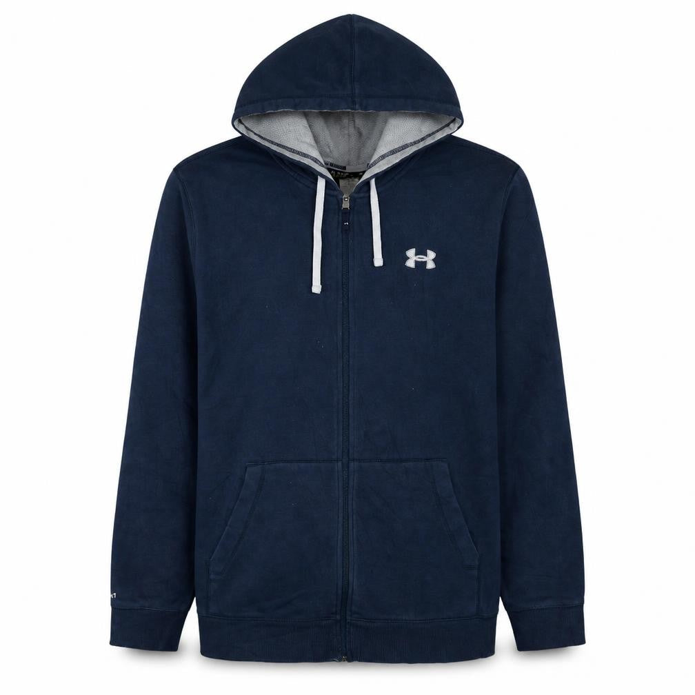 Under Armour Men's Blue Full Zip Hoodie XL Sports Fleece