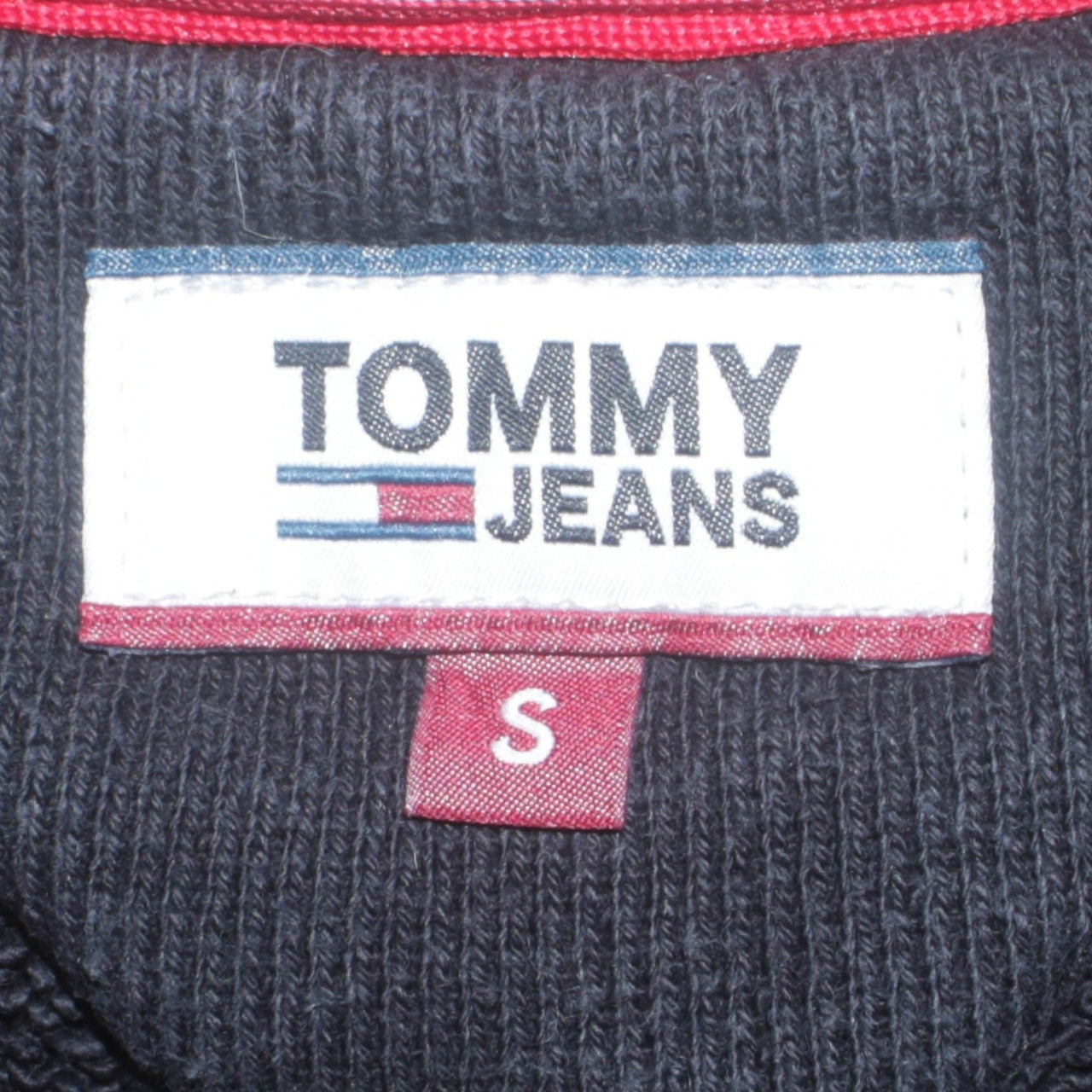Tommy Jeans Men's Black Small Crew Neck Embroidered Sweatshirt