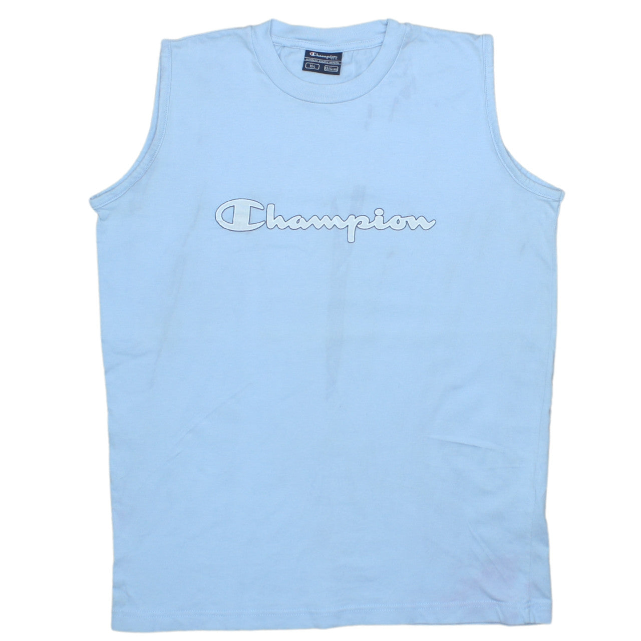 Champion Boys Blue 13-14 Years Sleeveless Tank Top Athletic Cotton