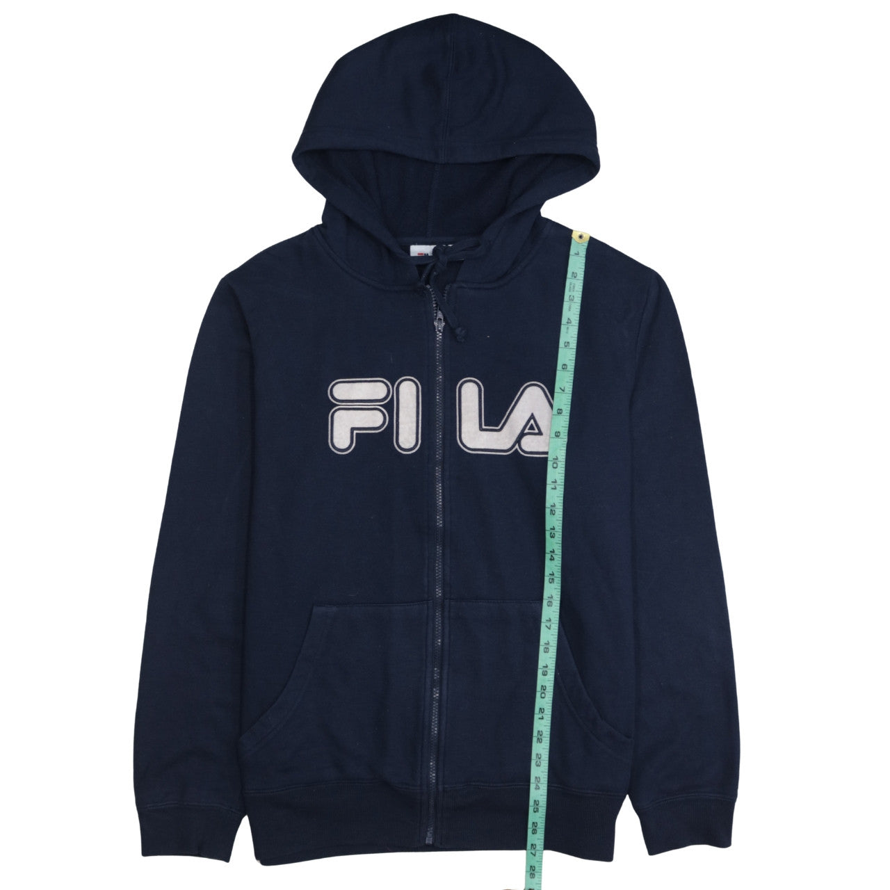 FILA Men's Blue Full Zip Hoodie Size M Logo Sportswear