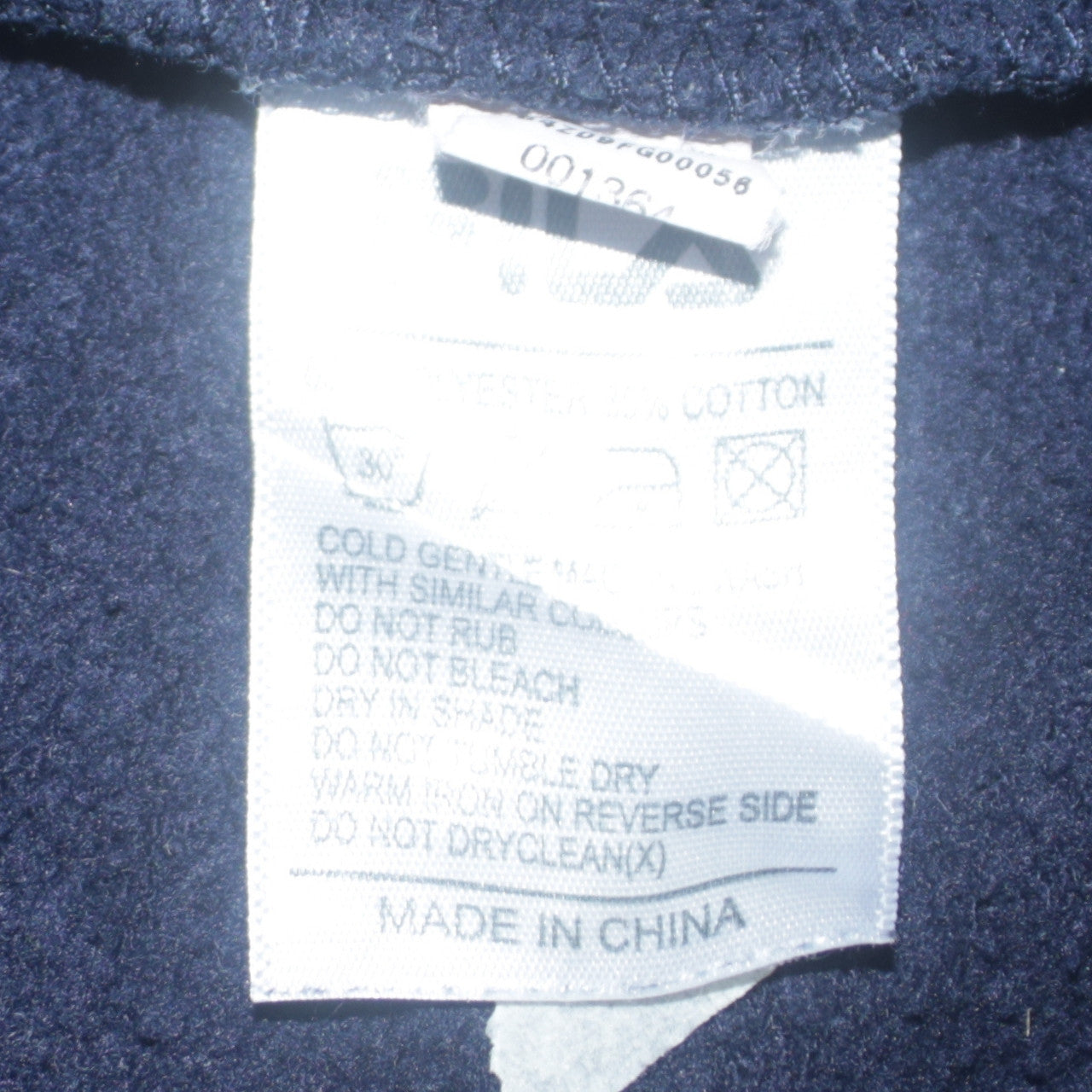 FILA Men's Blue Full Zip Hoodie Size M Logo Sportswear