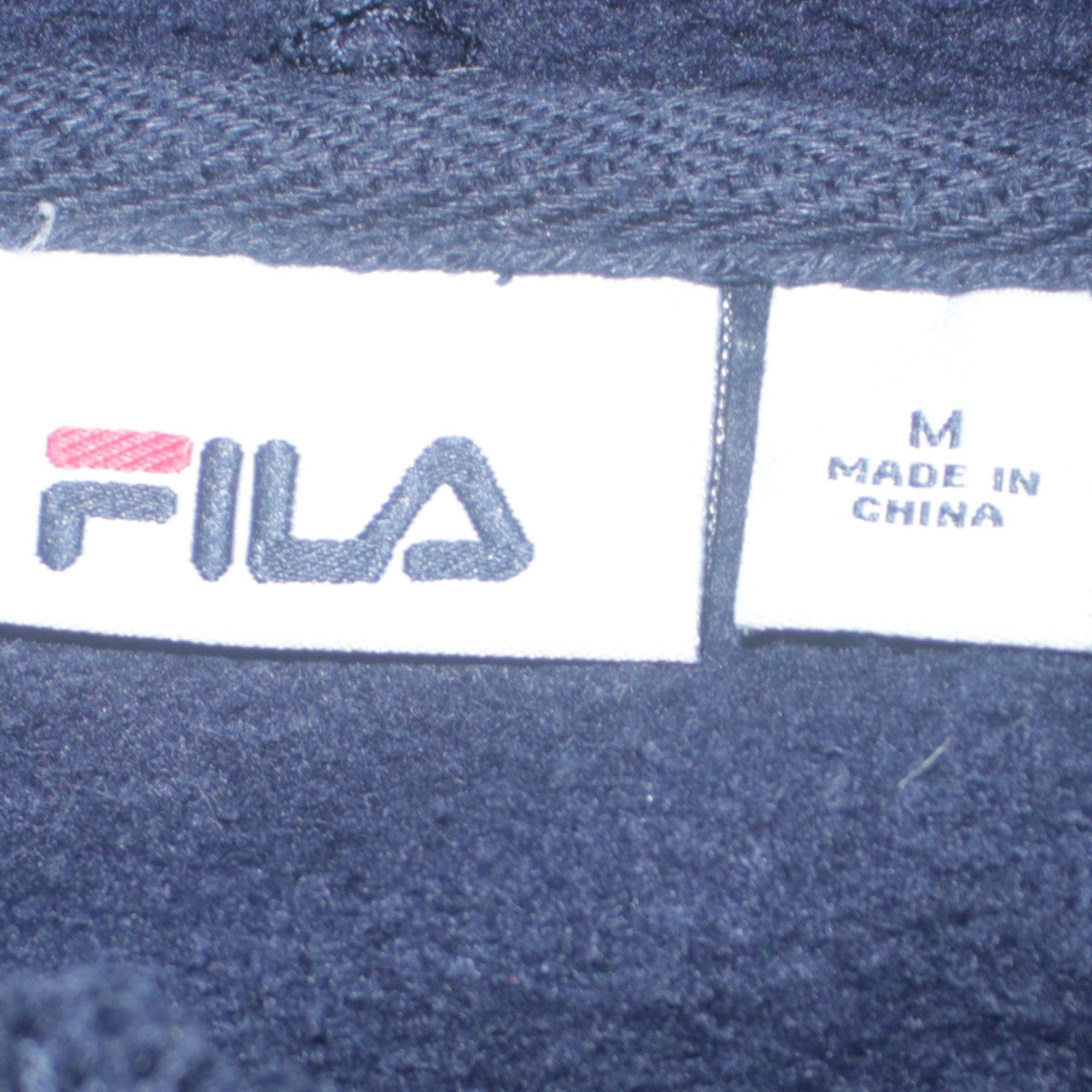 FILA Men's Blue Full Zip Hoodie Size M Logo Sportswear