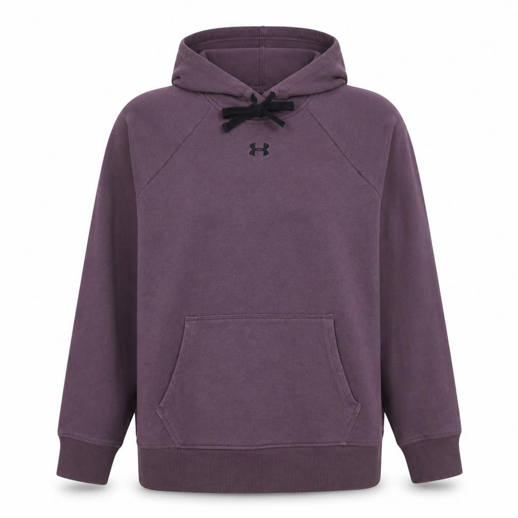 Under Armour Womens Purple Pullover Hoodie Size L Loose Fit