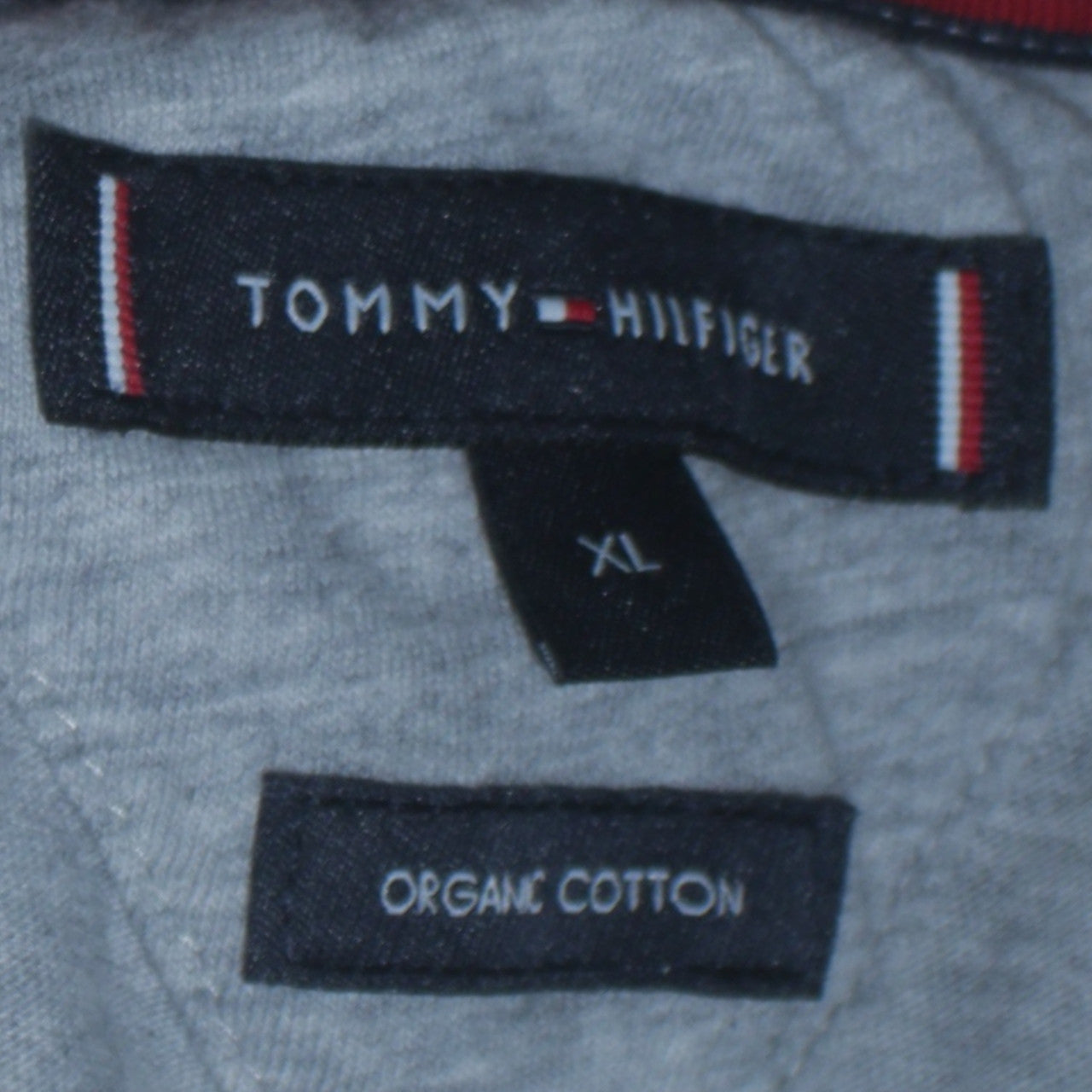 Tommy Hilfiger Men's Grey XL Organic Cotton Logo T-Shirt