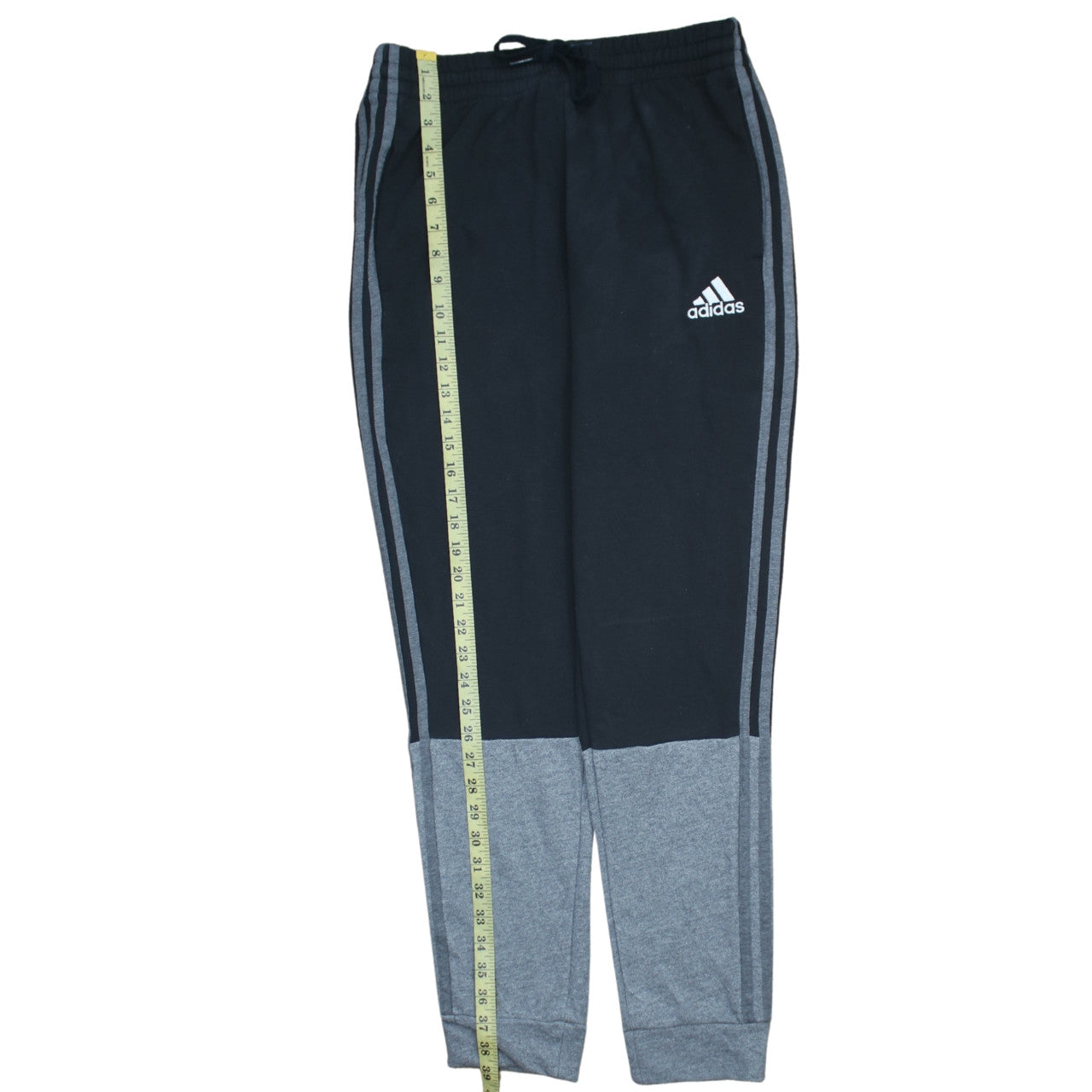 Adidas Men's Black Grey Jogger Trousers Size M Colourblock Activewear