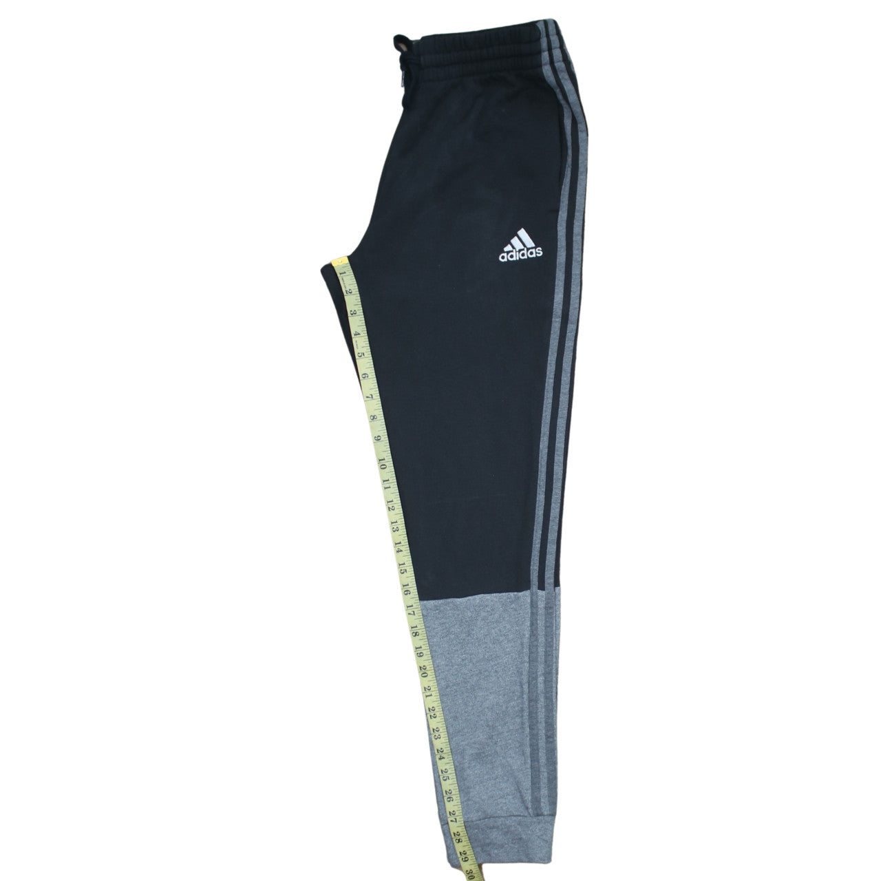 Adidas Men's Black Grey Jogger Trousers Size M Colourblock Activewear