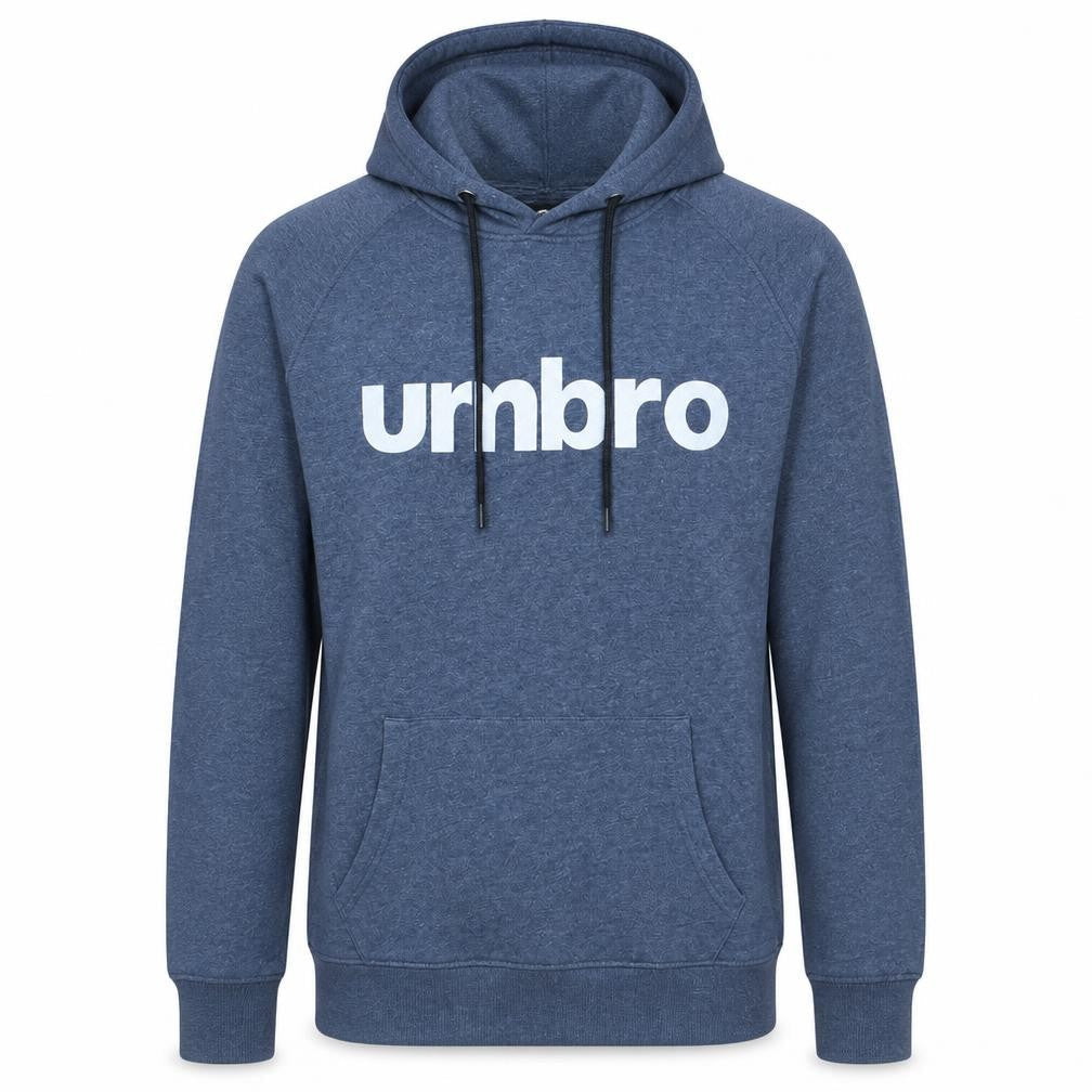 Umbro Men Blue Pullover Hoodie XL Sports Fleece Logo Sweatshirt