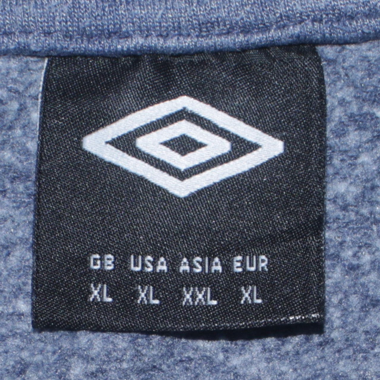 Umbro Men Blue Pullover Hoodie XL Sports Fleece Logo Sweatshirt