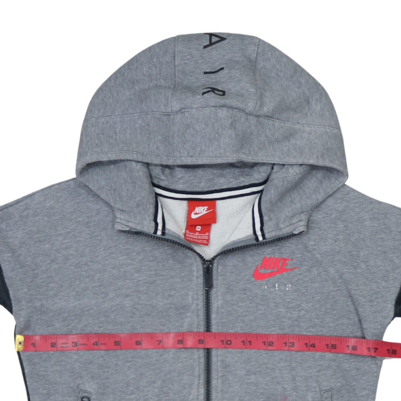 Nike Boys Grey Full Zip Hoodie 10-12 Years Regular Fit Fleece Sweatshirt