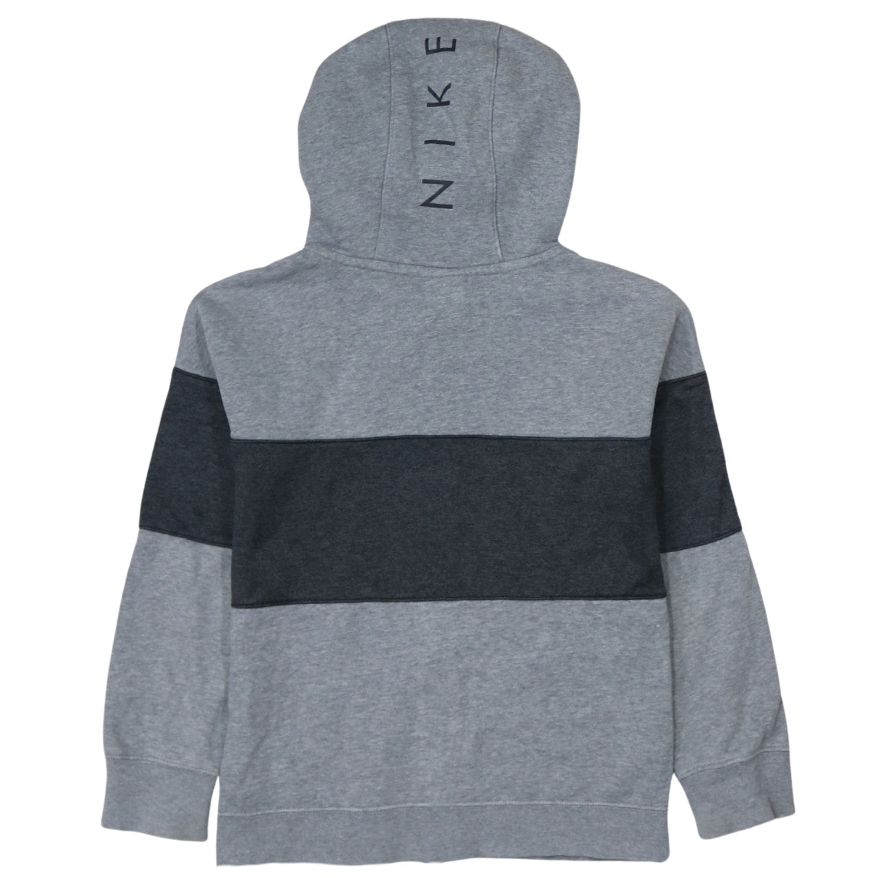 Nike Boys Grey Full Zip Hoodie 10-12 Years Regular Fit Fleece Sweatshirt