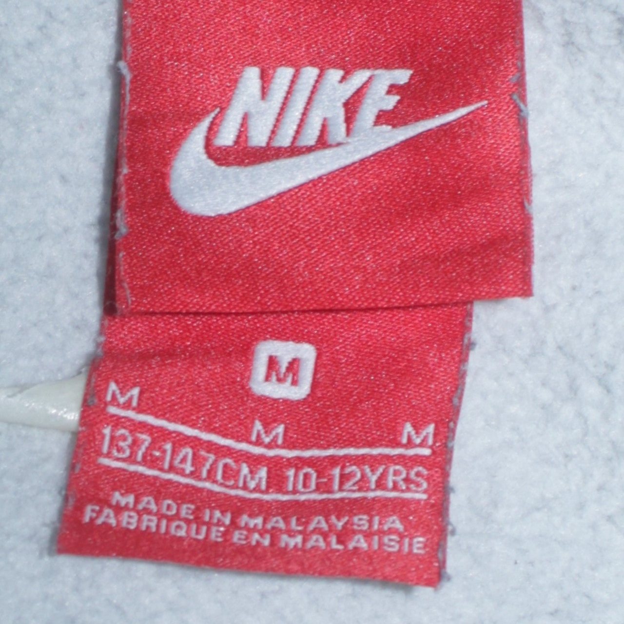 Nike Boys Grey Full Zip Hoodie 10-12 Years Regular Fit Fleece Sweatshirt