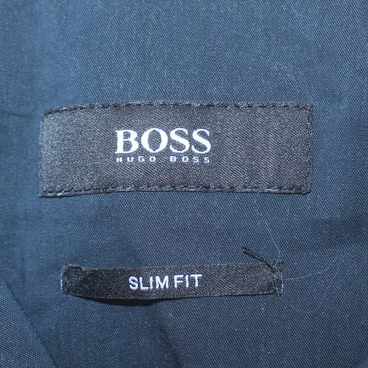 Hugo Boss Men's Blue Slim Fit Linen Long Sleeve Button-Up Shirt Size 40