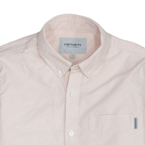 Carhartt WIP Men's Pink Cotton Button-Up Long Sleeve Casual Shirt Size S