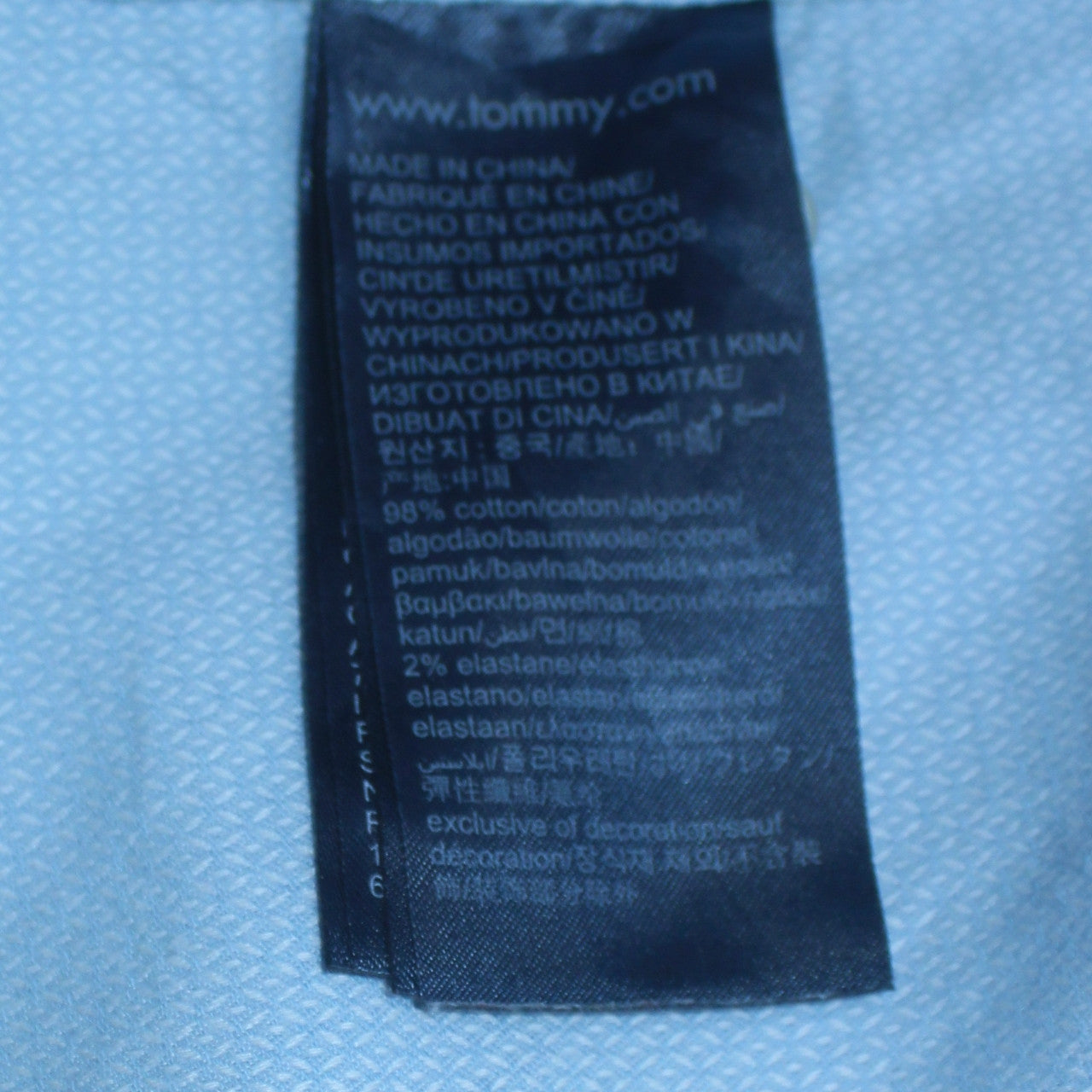 Tommy Hilfiger Men's Blue Slim Fit Button-Down Shirt L