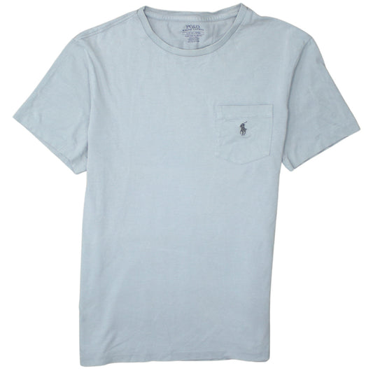 Ralph Lauren Men's Blue Slim Fit Cotton Crew Neck T-Shirt Size S
