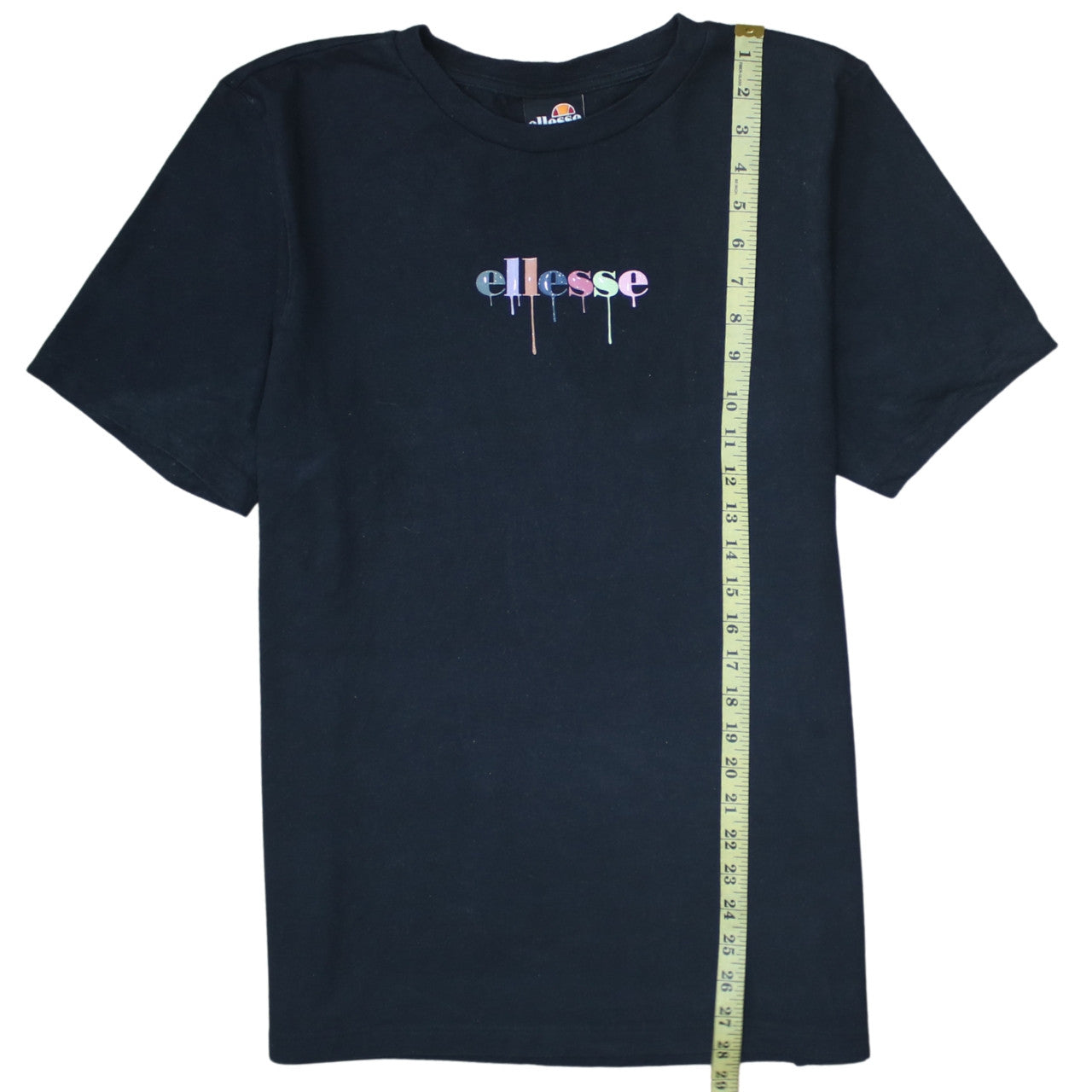 Ellesse Women's Black Cotton Short Sleeve T-Shirt UK 14
