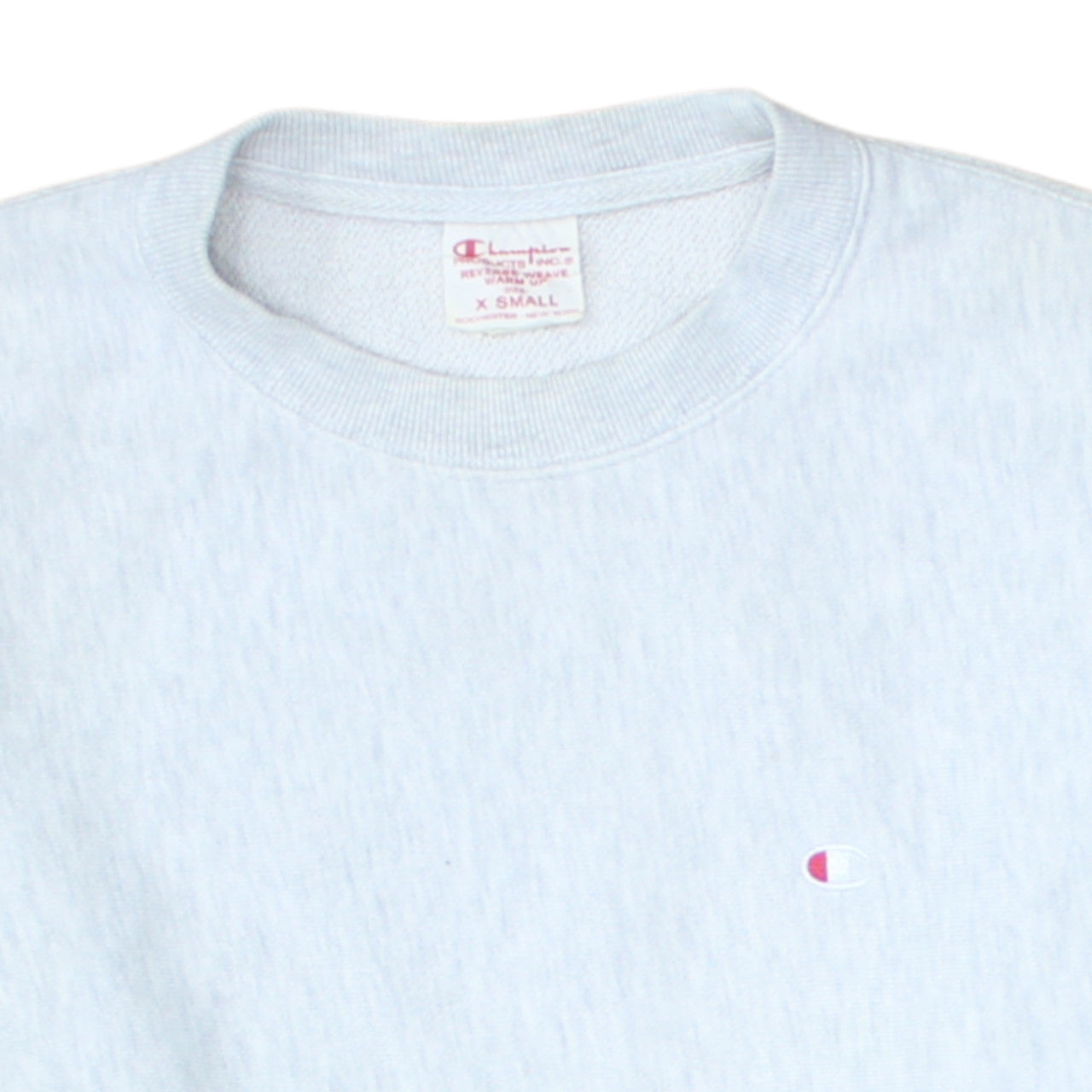 Champion Mens Grey XS Pullover Sweatshirt Classic Logo Crew Neck