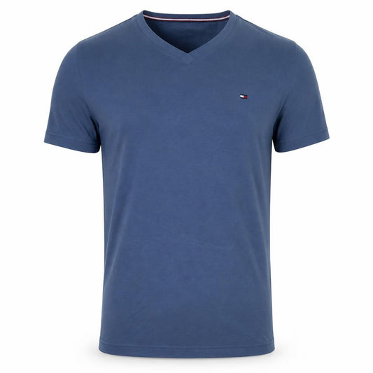 Tommy Hilfiger Men's Blue Slim Fit V-Neck Cotton T-Shirt Size S