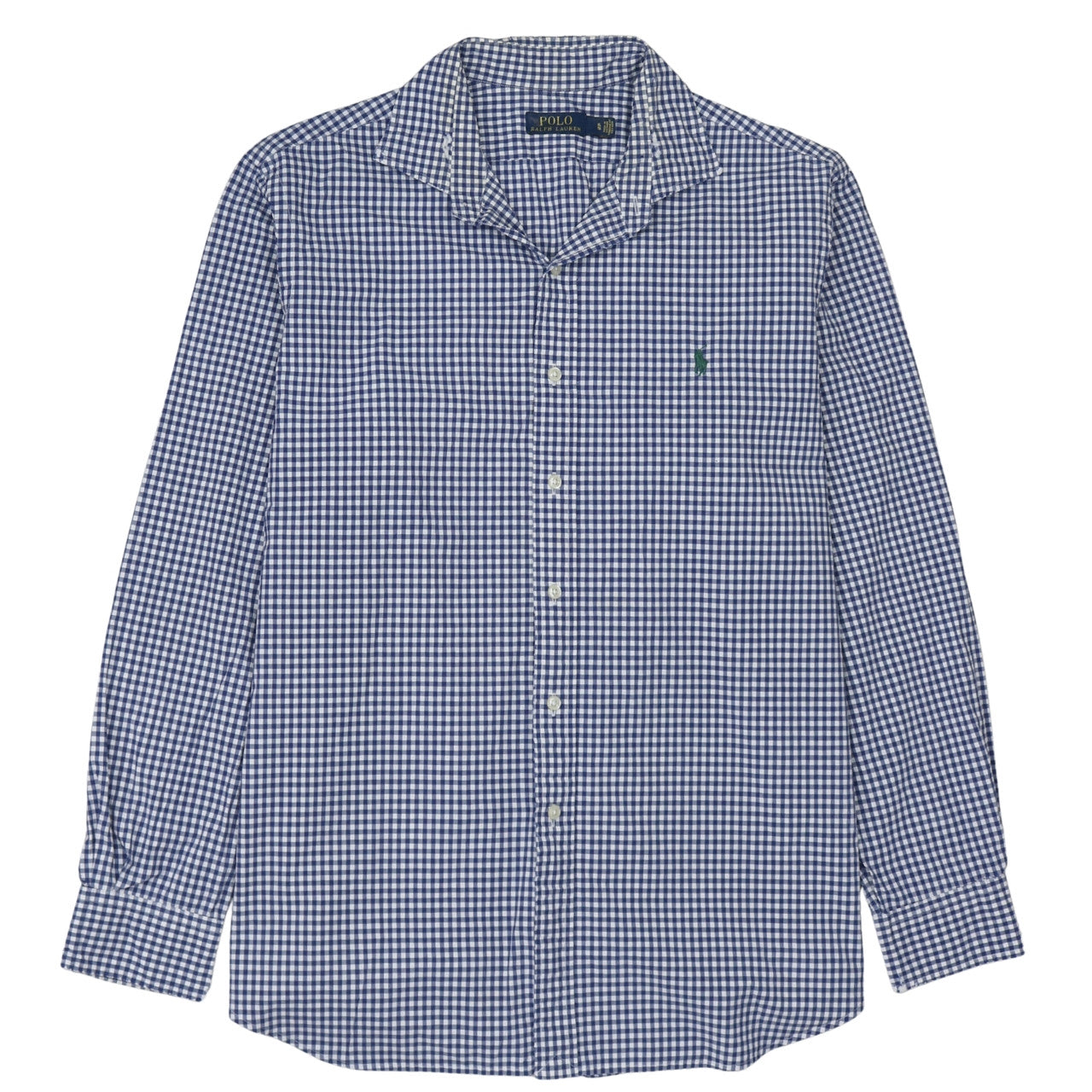 Ralph Lauren Men's Blue Check Cotton Long Sleeve Button-Down Shirt XL