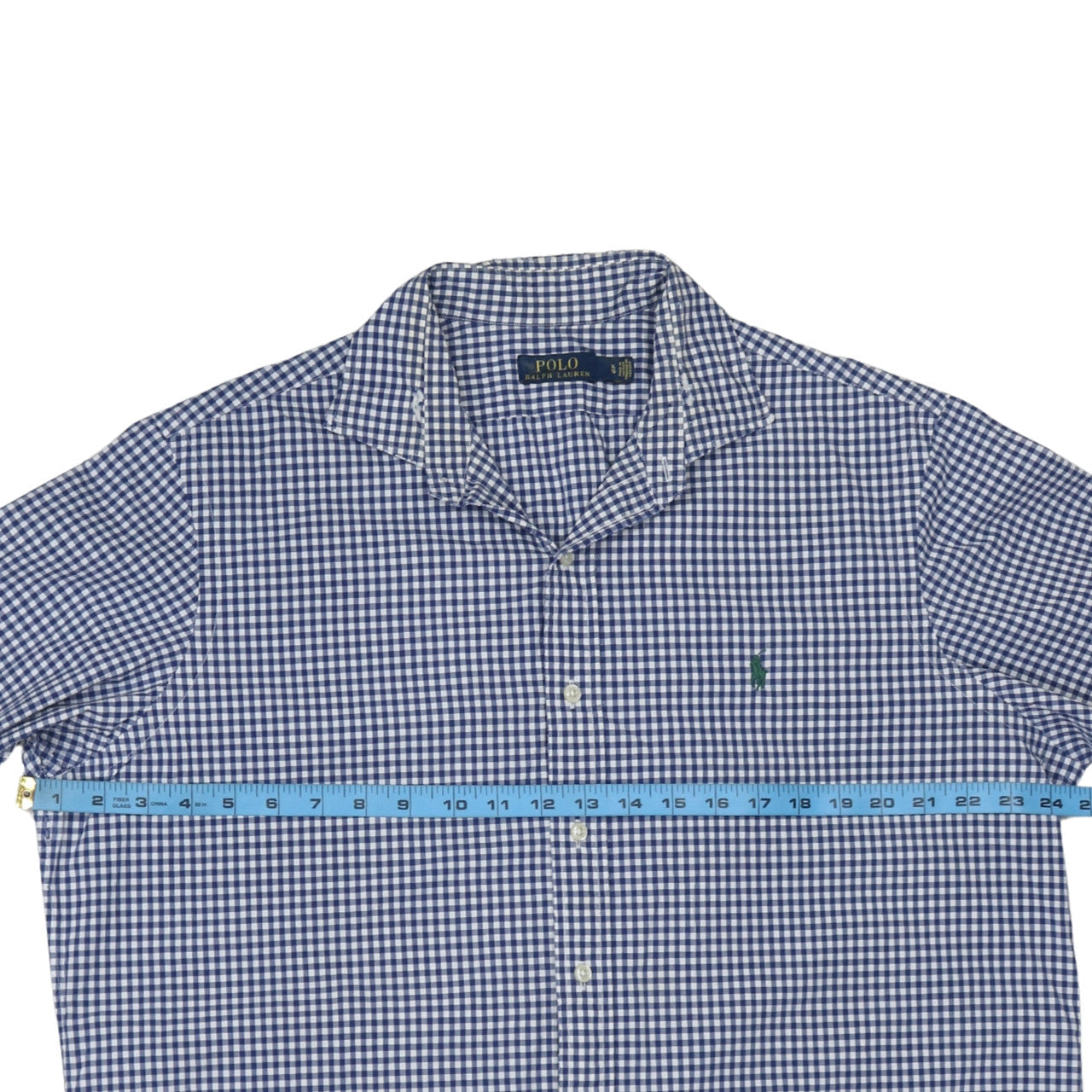 Ralph Lauren Men's Blue Check Cotton Long Sleeve Button-Down Shirt XL