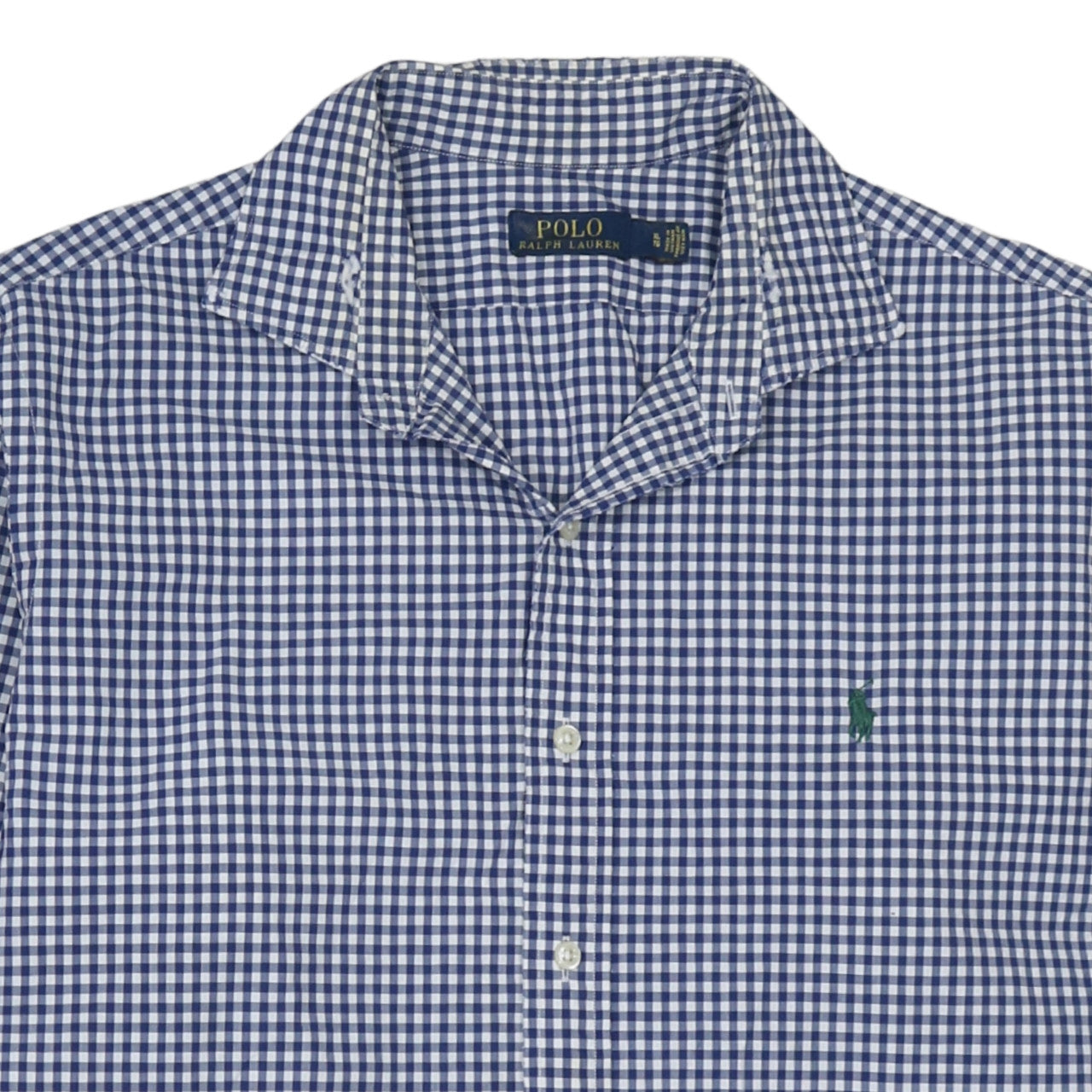 Ralph Lauren Men's Blue Check Cotton Long Sleeve Button-Down Shirt XL