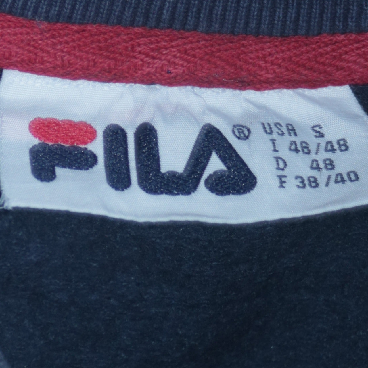 FILA Men's Blue Logo Pullover Sweatshirt Size S Crew Neck
