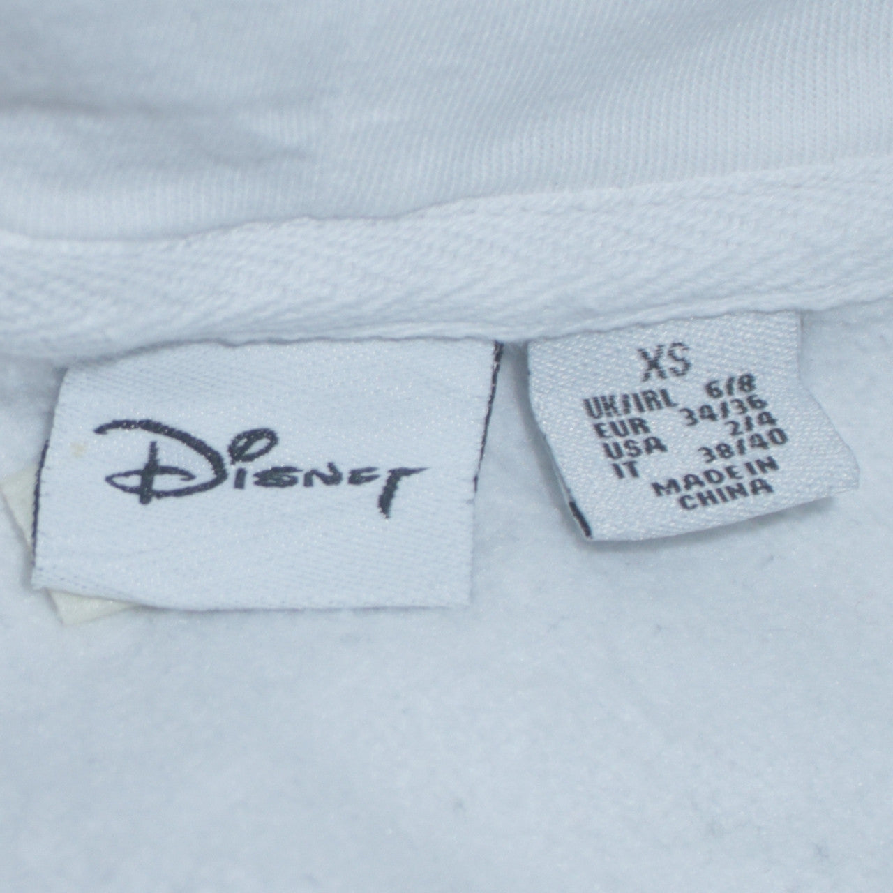Disney Primark Womens White XS Pullover Hoodie Mickey Mouse Graphic