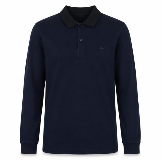 Lacoste Men’s Blue Slim Fit Long Sleeve Polo Shirt Size S
