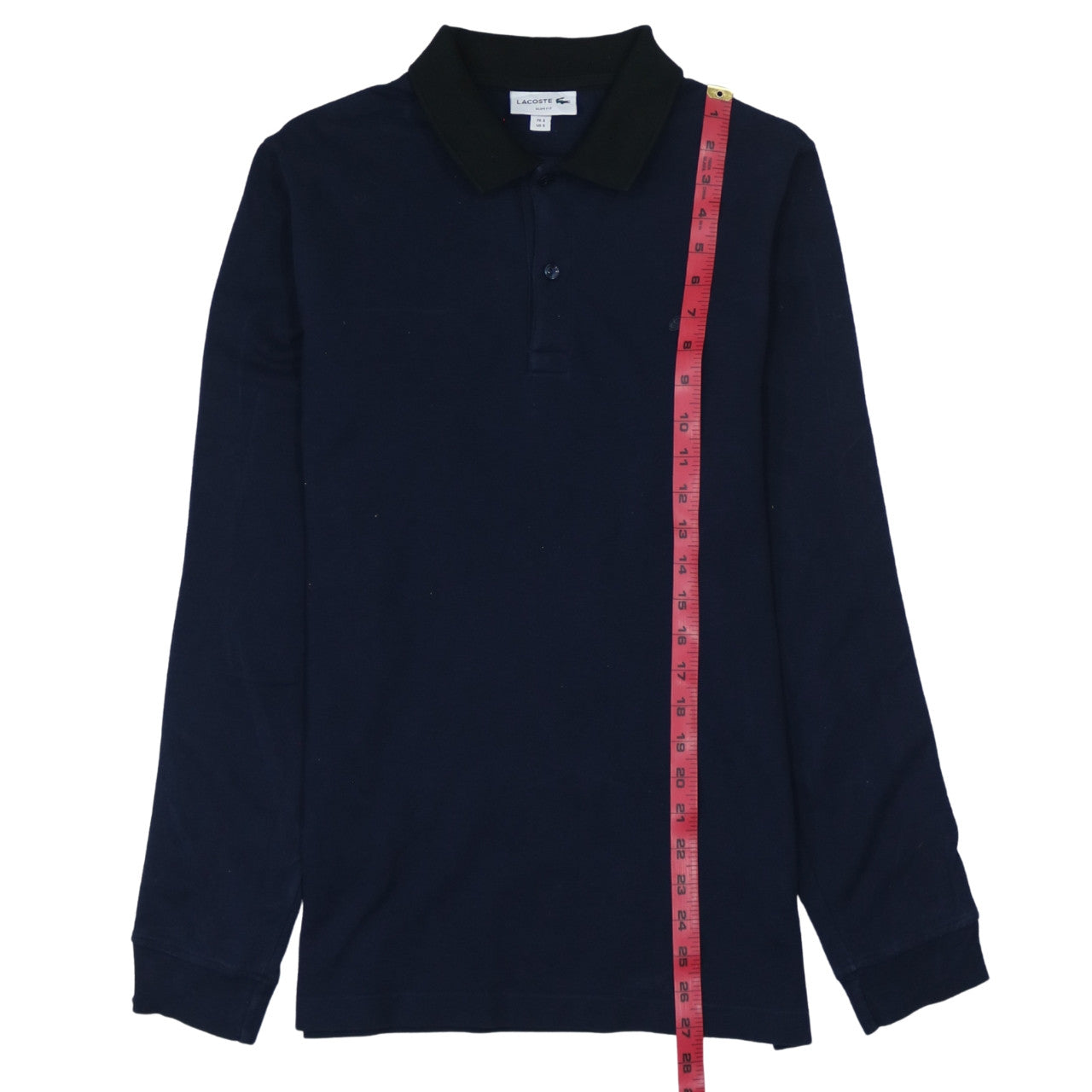 Lacoste Men’s Blue Slim Fit Long Sleeve Polo Shirt Size S