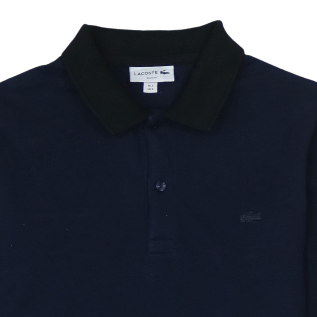 Lacoste Men’s Blue Slim Fit Long Sleeve Polo Shirt Size S