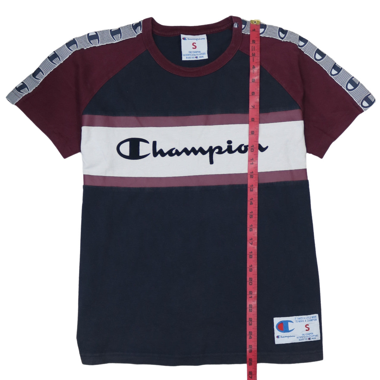 Champion Men's Multicolour S Crew Neck Retro Logo T-Shirt