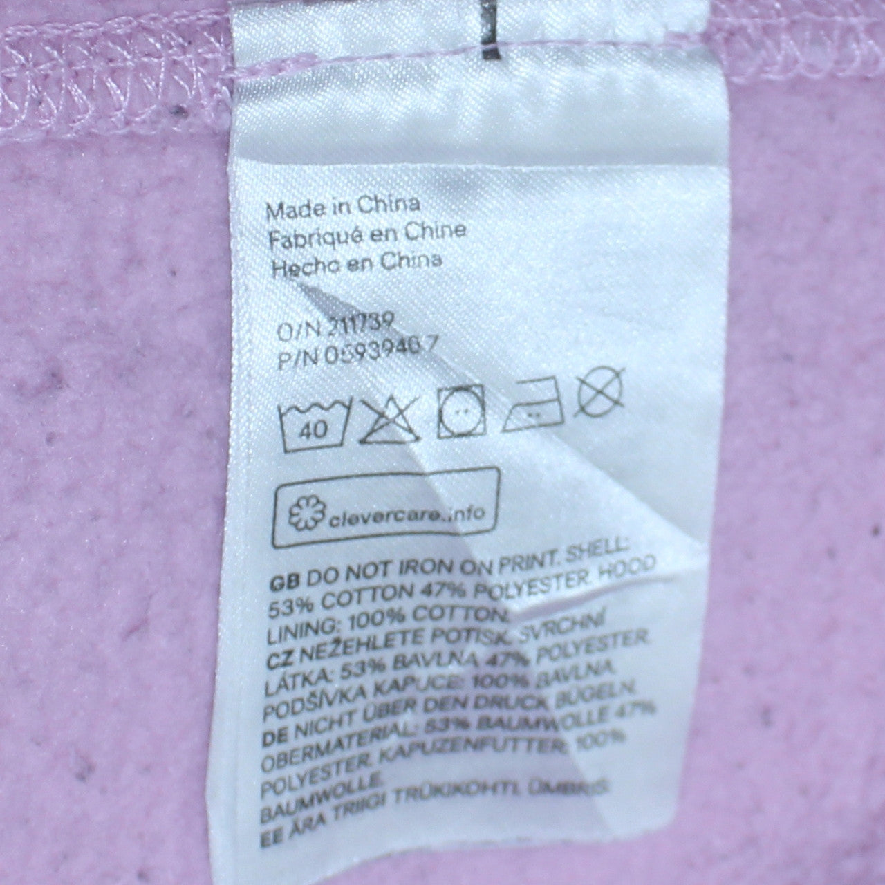 H&M Disney Women Pink Mickey Mouse Pullover Hoodie Size 12 Cotton Blend