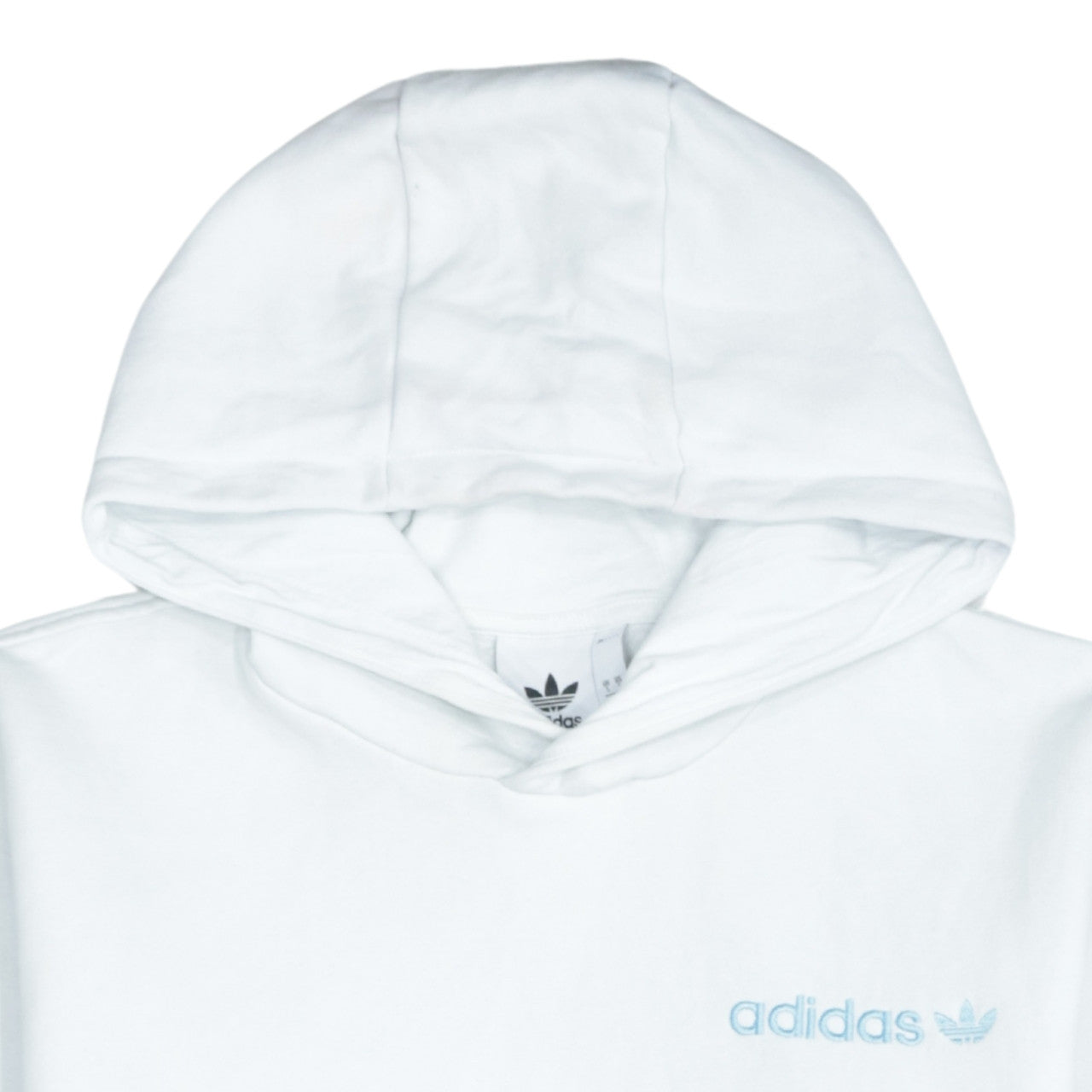 adidas Men's White Pullover Hoodie Small Logo Graphic Print