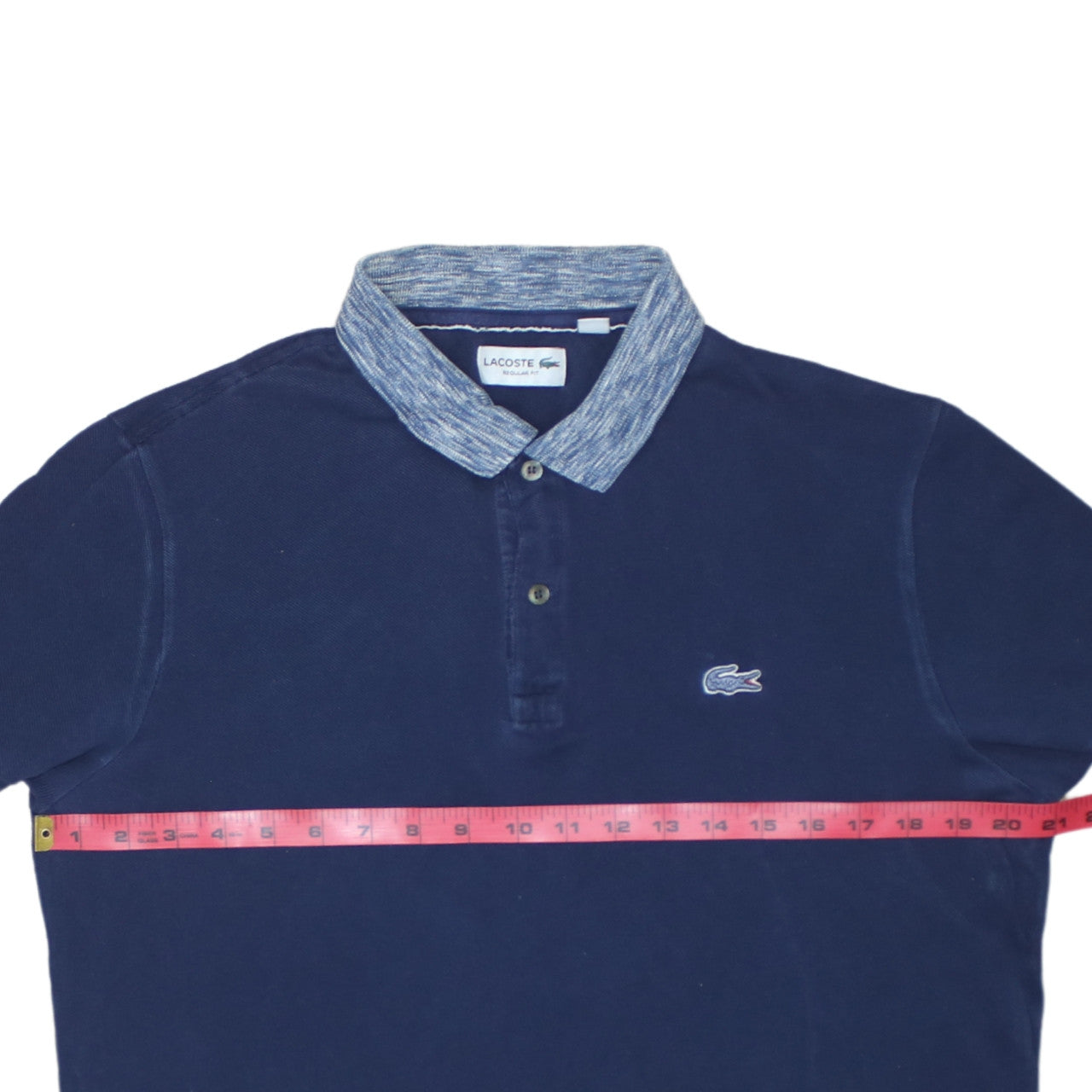 Lacoste Mens Blue Regular Fit Cotton Polo Shirt L