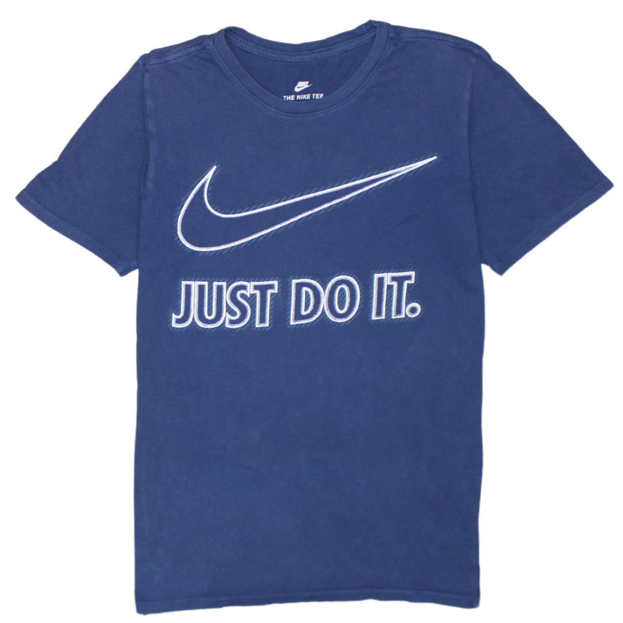 Nike Men's Blue Cotton Athletic Fit Just Do It T-Shirt Size S